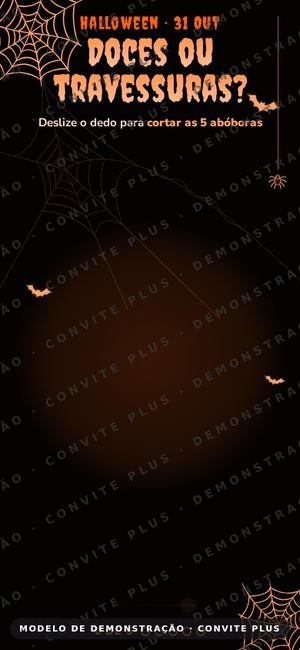 Convite digital interativo Festa de Halloween para Eventos