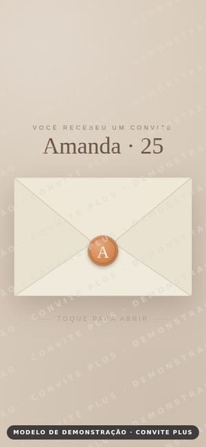Convite digital interativo Convite Clássico para Aniversário